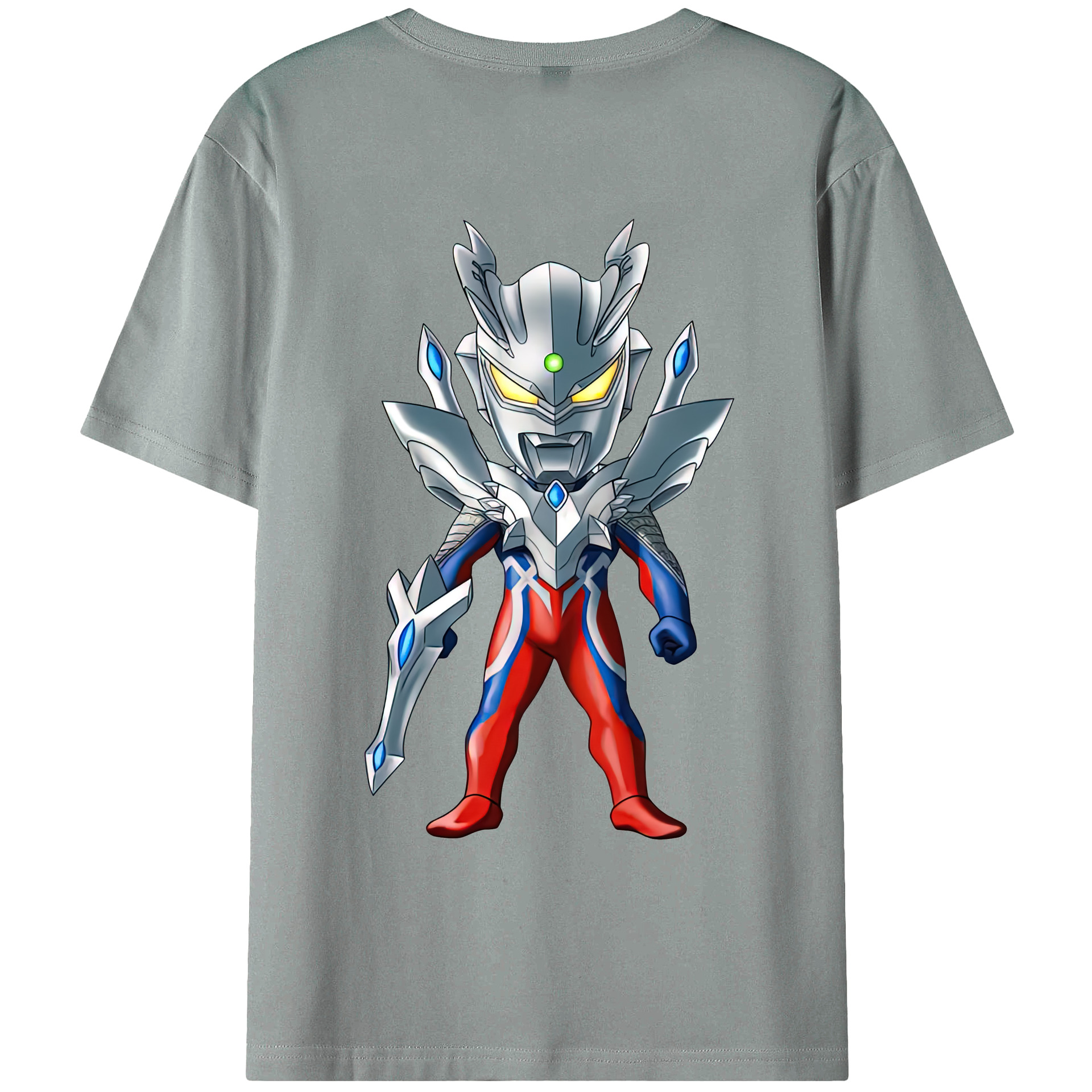 （画像用） ウルトラマン Ultraman 綿100％ メンズ半袖Tシャツ（バックプリント） 通気性